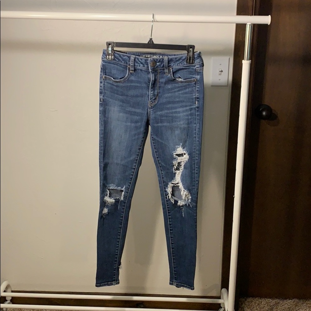 American eagle super stretch x, size: 4